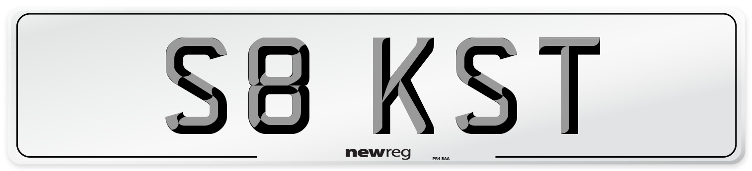 S8 KST Number Plate from New Reg